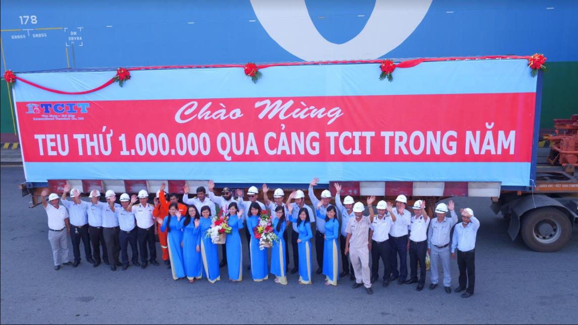 TCIT first time welcomes the 1,000,000th Teu in a year